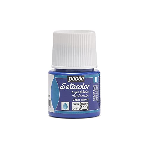 PEBEO Setacolor - Pintura para Telas claras (45 ml), Color Azul Cobalto