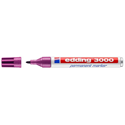 Edding 3000 – Marcador permanente (Pizarra, 1,5 3 mm rotviolett