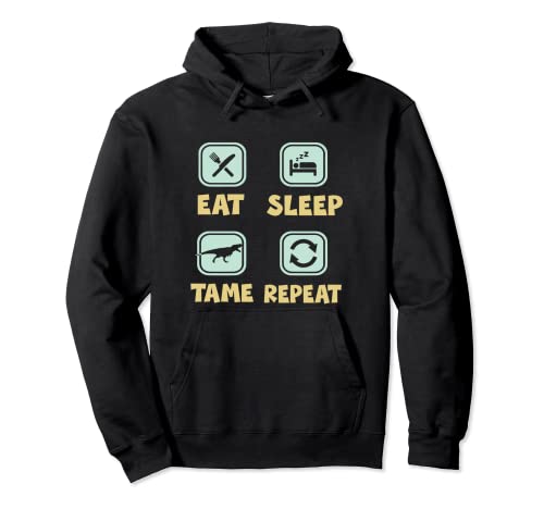 Eat Sleep Tame Repeat Funny Dino Dinosaur Sudadera con Capucha