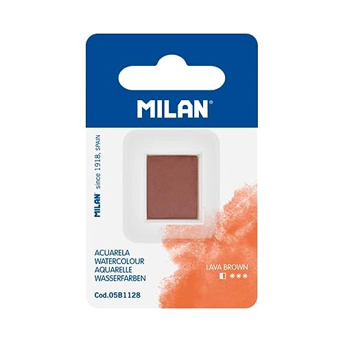MILAN® Recambio de acuarela en formato de medio godet, marrón lava