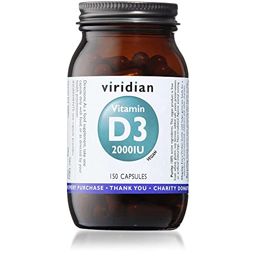 Viridian Vitamina D3 Vegana 2000IU - 60 Cápsulas, 60 unidad, 1