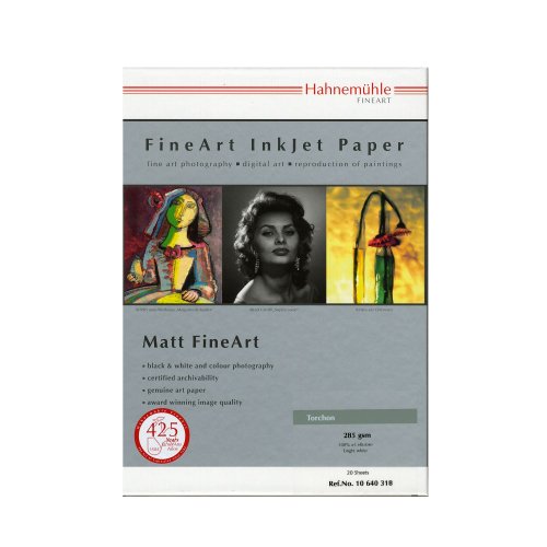 Hahnemühle Digital Fine Art metal esmaltado Papel, 285 g/m², hellweiß, color blanco brillante 329 x 483 mm
