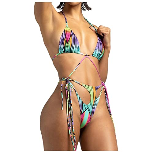 VEMOW Conjunto de Bikini para Mujer Trajes de Baño Trajes de Baño Traje de Baño Traje de Playa Bikini Colores(C-A,S)