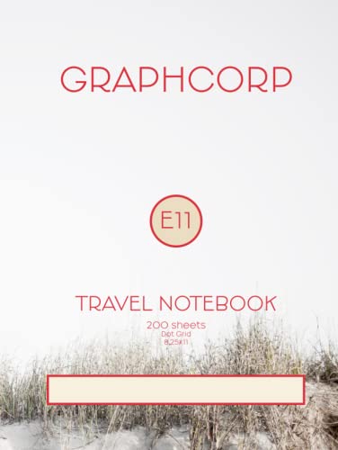Graphcorp E11 Travel Notebook Beach: 200 Page Travel Bullet Journal / Notebook / Diary / Sketchbook