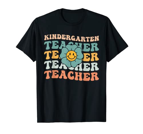 Camisa para maestros de jardín de infantes, margaritas retro para maestros de jardín de inf Camiseta