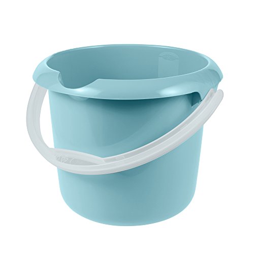 Keeeper Cubo con escala de medida integrada y asa ergonómica, 5 l, Mika, Azul claro