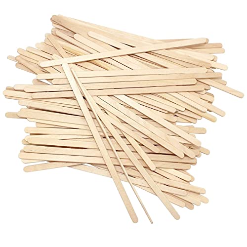 100 Paletinas de Café de Madera de 14 x 0.5cm, Palitos removedores de café, Palitos de café Desechables, Agitadora Café de Madera Natural sin Rebabas ni Astillas, Ideal para Café y Té