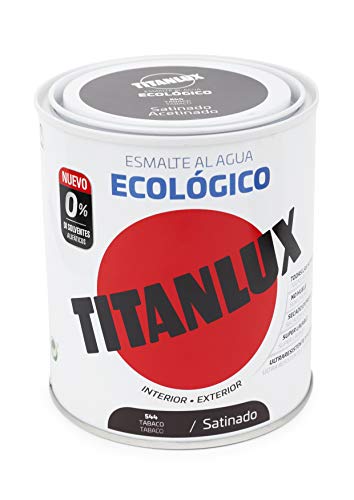 Titanlux Ecológico Esmalte al agua mulisuperficie Satinado Tabaco 250 ml