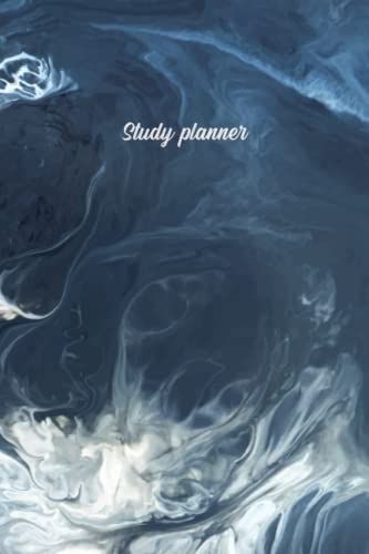 Blue Grunge Watercolor Study planner: Cute Study planner for Home School Plan, Study and Schedule Grunge Theme Cover Study planner to Increase ... and Hit Your Study Goals 6x9 in 110 Pages.