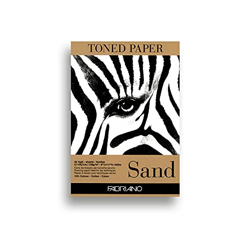 Bloc de Dibujo Toned Sand A4 50 hojas 120gr 15% algodón Fabriano