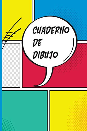 Cuaderno de Dibujo: Libreta para practicar dibujos estilo comics, 6 x 9 in, 120 pp, papel blanco con recuadros tipo historieta