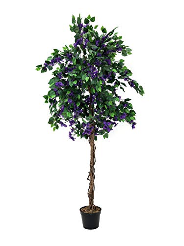 artplants.de Buganvilla con 1000 Hojas, Violeta, 150cm - Planta Artificial - árbol sintético