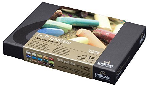 ターレンスジャパン(Talens Japan) Rembrandt Soft Pastel Cardboard Box Set - 15 Half Stick General Selection - Art Supplies