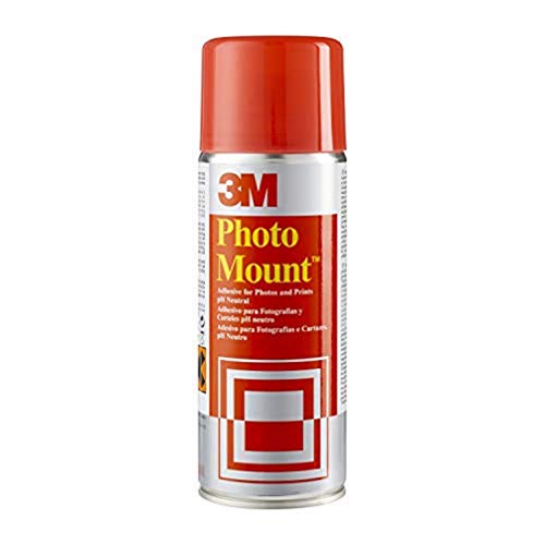 3M PhotoMount Adhesivo en Spray Permanente al Secarse, 1 Bote de 400 ml