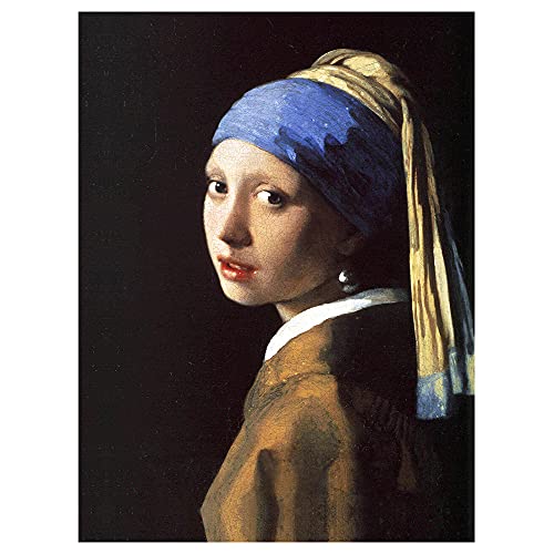 Legendarte - Cuadro Lienzo, Impresión Digital - La Joven De La Perla (Muchacha Con Turbante) - Jan Vermeer - Decoración Pared cm. 40x50