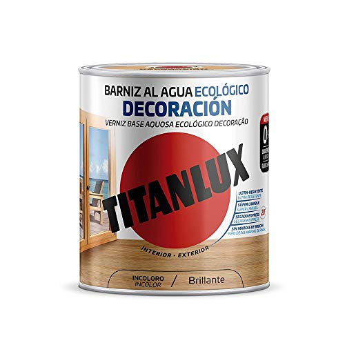 Titanlux - Barniz Ecológico Brillante para madera (250 ml, Caoba 1004)