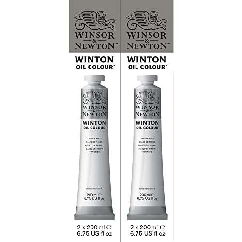 Winsor & Newton Twin Pack, Pintura al óleo, Color Blanco Titanio, 200 ml (Paquete de 2), 400