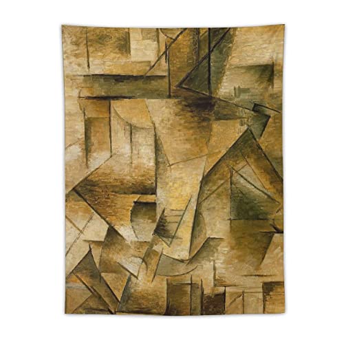 HUAFENG Pintor cubista español Pablo Picasso Guitarrista Póster Obras de Arte Impresión de Cuadros Tapiz Arte de Pared Pintura Poliéster Decoración de Regalo Tapices para el Hogar Decorativos 30 x 40