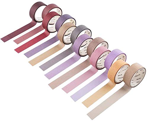Yubbaex 12 Rollos Washi Tape Set, de Cinta Adhesiva Washi Cinta Adhesiva Decorativa para Scrapbooking DIY Manualidades