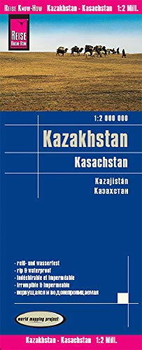 Kazajistán, mapa de carreteras impermeable. Escala 1:2.000.000. Reise Know-How.: world mapping project (Kazakhstan (1:2.000.000))