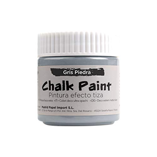 MP - Chalk Paint, Pintura Acrílica Efecto Tiza Vintage, (PP663-16) Color Gris Piedra - 100ml
