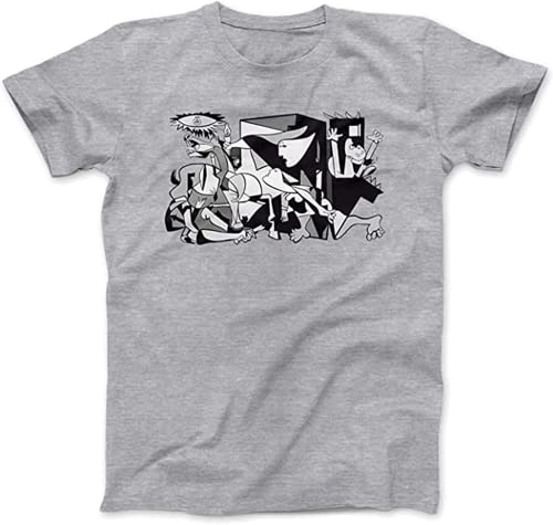 FUDAO Men's QzHP Pablo Picasso Guernica 1937 Artwork Reproduction T-Shirt L