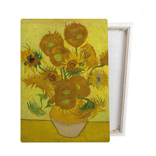 My Custom Style Impresión sobre lienzo enmarcado #Arte-I Girasoles, Van Gogh# cuadro 35 x 30 cm (marco + lienzo)