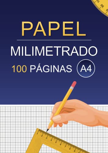 Papel Milimetrado a4: 100 páginas milimétrico en blanco cuadriculadas 1mm dibujo técnico con tabla de contenidos - Cuaderno para gráficos a lápiz de ... - Material escolar hojas gran formato.