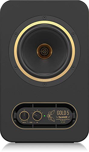 Tannoy GOLD 5 Premium Monitor de referencia de estudio de campo cercano biamplificado de 200 vatios con tecnología patentada de fuente de punto concéntrico doble de 5