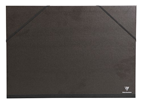 Clairefontaine, 44900C, Carpeta de dibujo con cierre elástico, 47x62 cm -Negro
