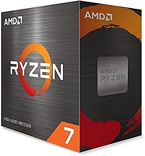 AMD Procesador Ryzen 7 5700X (reloj base 3,4 GHz, potencia máxima de reloj 4,6 GHz, 8 núcleos, caché L3 de 32 MB, conector AM4, sin enfriador) 100-100000926WOF, negro