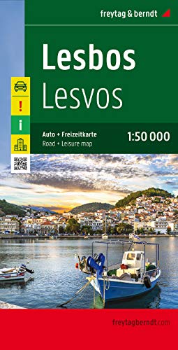 Lesbos, mapa de carreteras. Escala 1:50.000. Freytag & Berndt.: Toeristische Wegenkaart 1:50 000 (Auto karte)