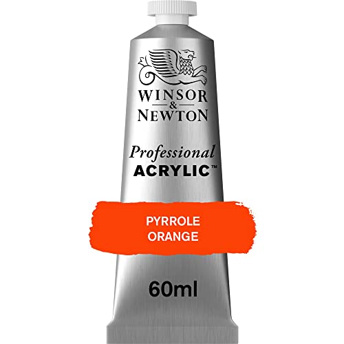 Winsor & Newton acrílico profesional Artist's - tubo de pintura acrílica de 60ml, color naranja pirrol