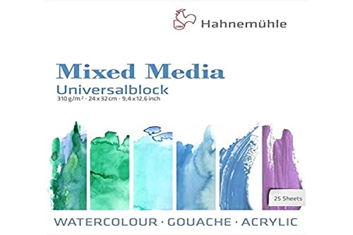 Hahnemühle - Bloque universal (24 x 32 cm, 25 hojas, 310 g/m²)