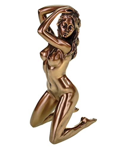 VERONESE Figura de Mujer Desnuda de Rodillas Harmony Brazos, Cabeza, Escultura de Bronce