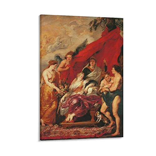Póster de pintores barrocos Peter Paul Rubens El nacimiento de Luis XIII para obras de arte, arte de pared, decoración moderna para el hogar, 60 x 90 cm