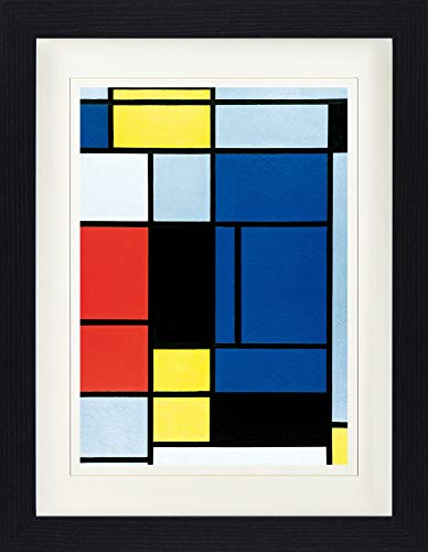 1art1 Piet Mondrian Póster Tableau No. I, 1921-1925 Cuadro Enmarcado Con Fine Passepartout | Cuadros De Pared | En Un Marco De Imagen 40x30 cm