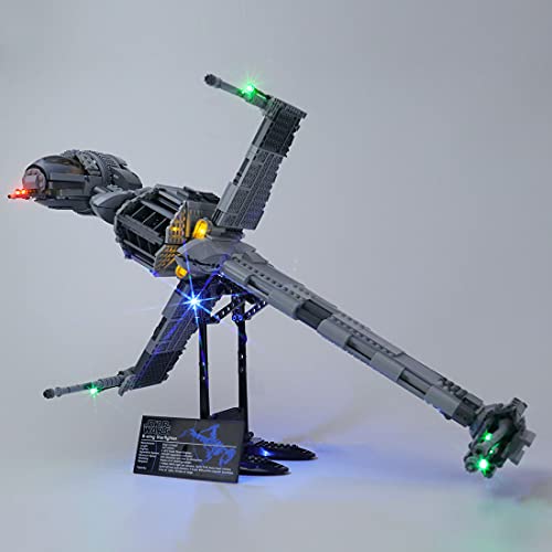 CALEN Juego de luces LED para Lego 10227 B-Wing Starfighter modelo de bloques de construcción, iluminación suave, compatible con Lego 10227 (LED incluido solamente)