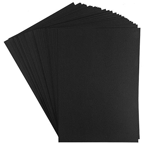 Cartulinas, cartón fotográfico, formato DIN A4, color negro, 300 g/m², 50 unidades