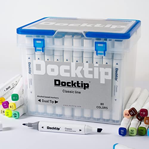 Docktip Classic caja de 80 Rotuladores con tinta base de alcohol