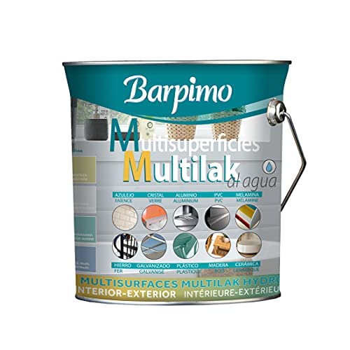 Barpimo - Esmalte Multisuperficie al Agua Multilak - Color Blanco - Acabado Satinado y Resistente a la Intemperie - Formato de 2,5 Litros - Gran Adherencia y Propiedades Antioxidantes