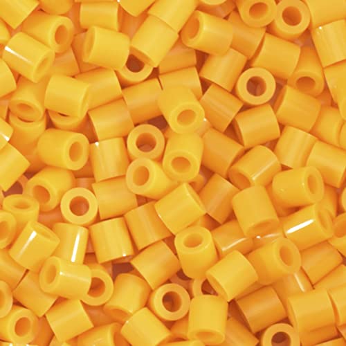 Vaessen Creative Perlas Fusibles, Plastic, Amarillo (Ocher Yellow), 5mm, 1100