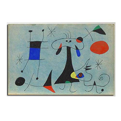 HNZKly Joan Miró Famosos Pintor Pared Arte Lienzo Pinturas Surrealismo Poster Impresiones Surrealismo Pared Cuadro Salon Hogar Decoracion Obras de Arte 40x60cm / Sin Marco Art