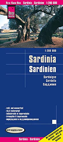 Cerdeña, mapa impermeable de carreteras. Escala 1:200.000 impermeable. Reise Know-How.: reiß- und wasserfest (world mapping project) (Sardinia (1:200.000))