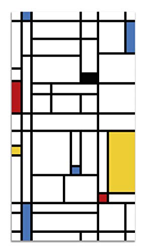 Panorama Alfombra Vinílica Mondrian 300x200 cm - Alfombra Cocina Vinilo - Alfombra Salón Antideslizante, Antihongos e Ignífuga - Alfombras Grandes - Alfombras PVC