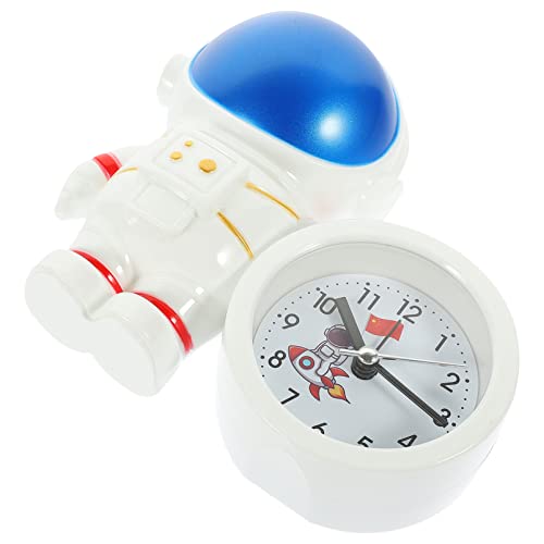 CLISPEED Caballero para Ni?os Spaceman Spaceman Table de Escritorio Reloj Reloj de para Ni?as sin Batería (Azul) Despertadores para Niños