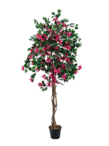 artplants.de Buganvilla con 1200 Hojas, 500 Flores, Fucsia, 180cm - Planta Artificial - árbol sintético