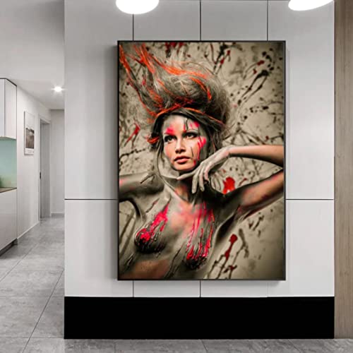 Danjiao Pinturas Murales Carteles Y Estampados Arte Mural Lienzo Pinturas Maquillaje Desnudo Mujeres Cuadros Para Sala De Estar Decoración Del Hogar Sin Marco Sala De Estar Decor 40x60cm