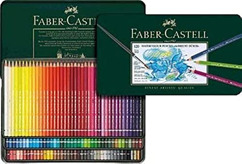 Faber-Castell 117511 - Estuche de metal con 120 ecolápices acuarelables, multicolor