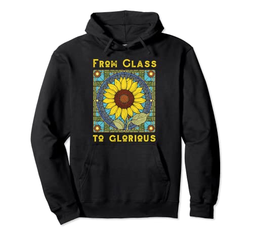 Vidrieras con diseño de girasol, colorido Sudadera con Capucha